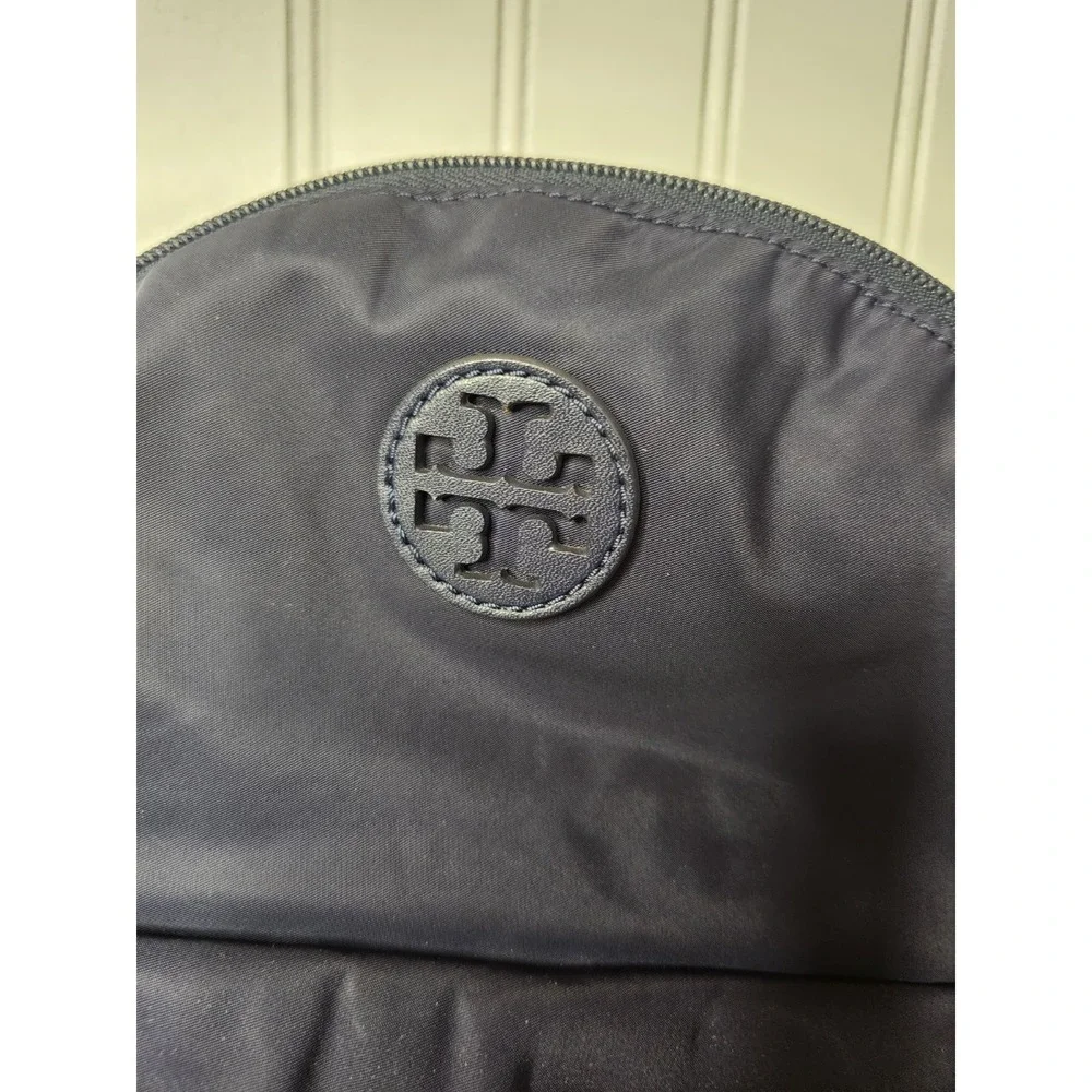 Tory Burch Ella Navy Blue Nylon Backpack Travel School